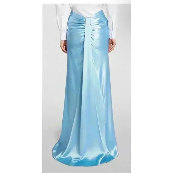New NWT STAUD Voyager Satin Fishtail Maxi Sz 4 Retails $475 - Picture 1 of 10